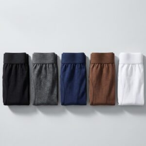 Men's cotton boxer briefs colour range in black, charcoal, navy, brown and white