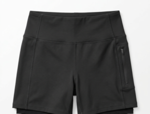 Custom biker and compression shorts manufacturing, black — OEM factory-direct, flatlock construction